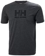 Koszulki męskie - Helly Hansen HH Logo Bluzka z krótkim rękawem Mężczyźni, ebony melange XL 2020 Koszulki z krótkim rękawem 33979-982-XL - miniaturka - grafika 1