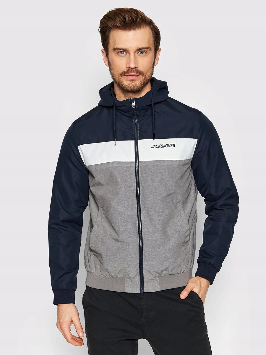 JACK & JONES MĘSKA KURTKA NA ZAMEK Z LOGO KLASYK M 7CA