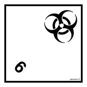 Systemy ekspozycyjne i znaki informacyjne - MB026 MATERIAŁY ZAKAŻNE, FN - FOLIA SAMOPRZYLEPNA; (250X250MM) - miniaturka - grafika 1