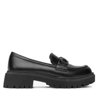 Półbuty damskie - Loafersy DeeZee BBT-22663-10 Czarny - miniaturka - grafika 1