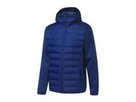 Kurtki i kamizelki sportowe męskie - CRIVIT Męska kurtka hybrydowa z kapturem (S (44-46), Niebieski) - miniaturka - grafika 1