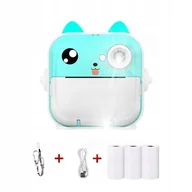 Aparaty natychmiastowe - MINI DRUKARKA DRUKUŚ APARAT FOTOGRAFICZNY NATYCHMIASTOWY TERMICZNA + ROLKI - miniaturka - grafika 1