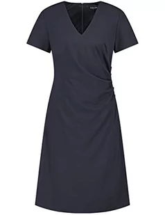 Taifun Damska sukienka z talią z krótkim rękawem sukienka z długim rękawem krótka sukienka z płaszczem jednokolorowa na kolano, grantowy, 40 - Płaszcze damskie - miniaturka - grafika 1