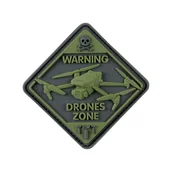 Odzież taktyczna i umundurowanie - M-Tac - Naszywka Drone Zone - PVC 3D - Oliwkowy - 51346001 - miniaturka - grafika 1
