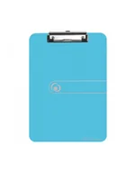 Segregatory - HERLITZ Deska z przyciskiem A4 niebieska trans - miniaturka - grafika 1