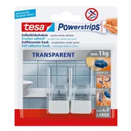 Wieszaki łazienkowe - Tesa Haczyk Samoprzylepny Powerstrips Transp. Biały 15977 - miniaturka - grafika 1