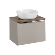 Szafki łazienkowe - Szafka Łazienkowa Wisząca z Blatem i Umywalką Nablatową 82-60-B-2S Santa FE Taupe Comad Szary Krzemowy, Dąb Santa Fe Vintage - miniaturka - grafika 1