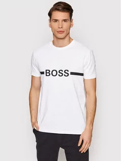 Koszulki męskie - Hugo Boss T-Shirt Rn 50437367 Biały Slim Fit - grafika 1