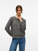 Swetry damskie - Vero Moda Sweter w kolorze beżowo-czarnym - miniaturka - grafika 1
