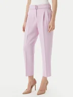 Spodnie damskie - BOSS Spodnie materiałowe Tapiah 50490037 Fioletowy Regular Fit - miniaturka - grafika 1