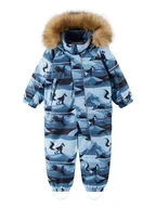 Kombinezony dla dzieci - Reima Kombinezon zimowy Lappi 5100129C Niebieski Regular Fit - miniaturka - grafika 1