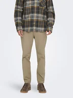 Spodnie męskie - ONLY & SONS Spodnie chino w kolorze beżowym - miniaturka - grafika 1