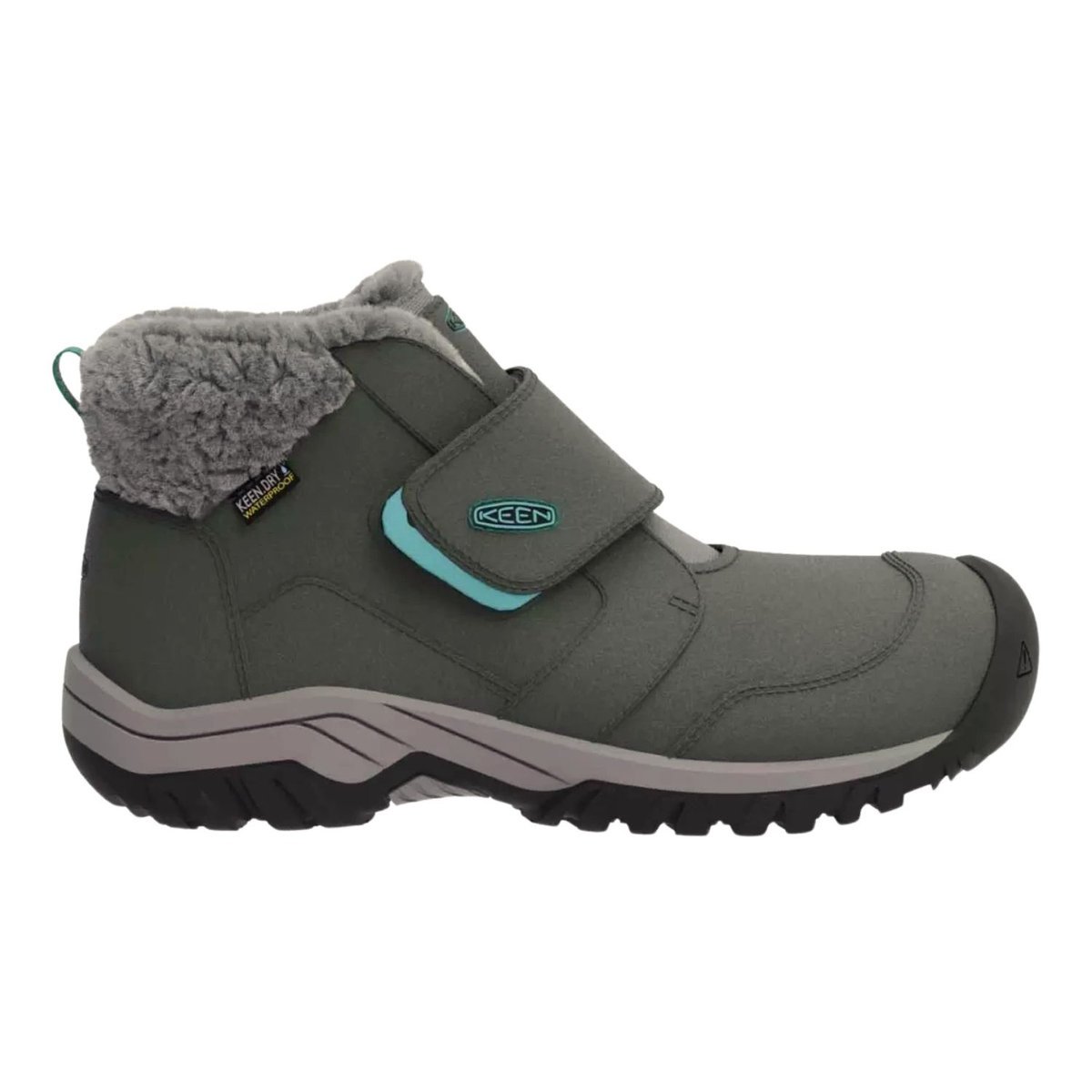 Buty dziecięce KEEN Kootenay IV Mid WP zimowe skórzane szare-30