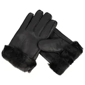 Rękawiczki - Rękawiczki Skórzane Emu Fur Black Xxl Męskie Zimowe - miniaturka - grafika 1