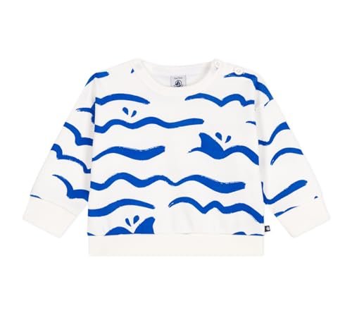 Petit Bateau A0COK bluza dziecięca 0-24, malvavisco/porcelana, 6 miesięcy