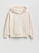 Bluzy dla dziewczynek - Reserved - Bluza z kapturem - kremowy - miniaturka - grafika 1