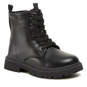 Buty dla dziewczynek - Trapery Nelli Blu CM220117-10 Czarny - miniaturka - grafika 1