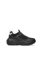 Moda i Uroda OUTLET - Skórzane sneakersy damskie na grubej podeszwie - miniaturka - grafika 1