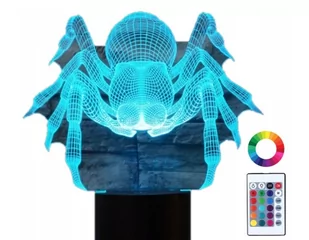Lampka nocna led 3d led pająk tarantula grawer - Lampy stojące - miniaturka - grafika 1