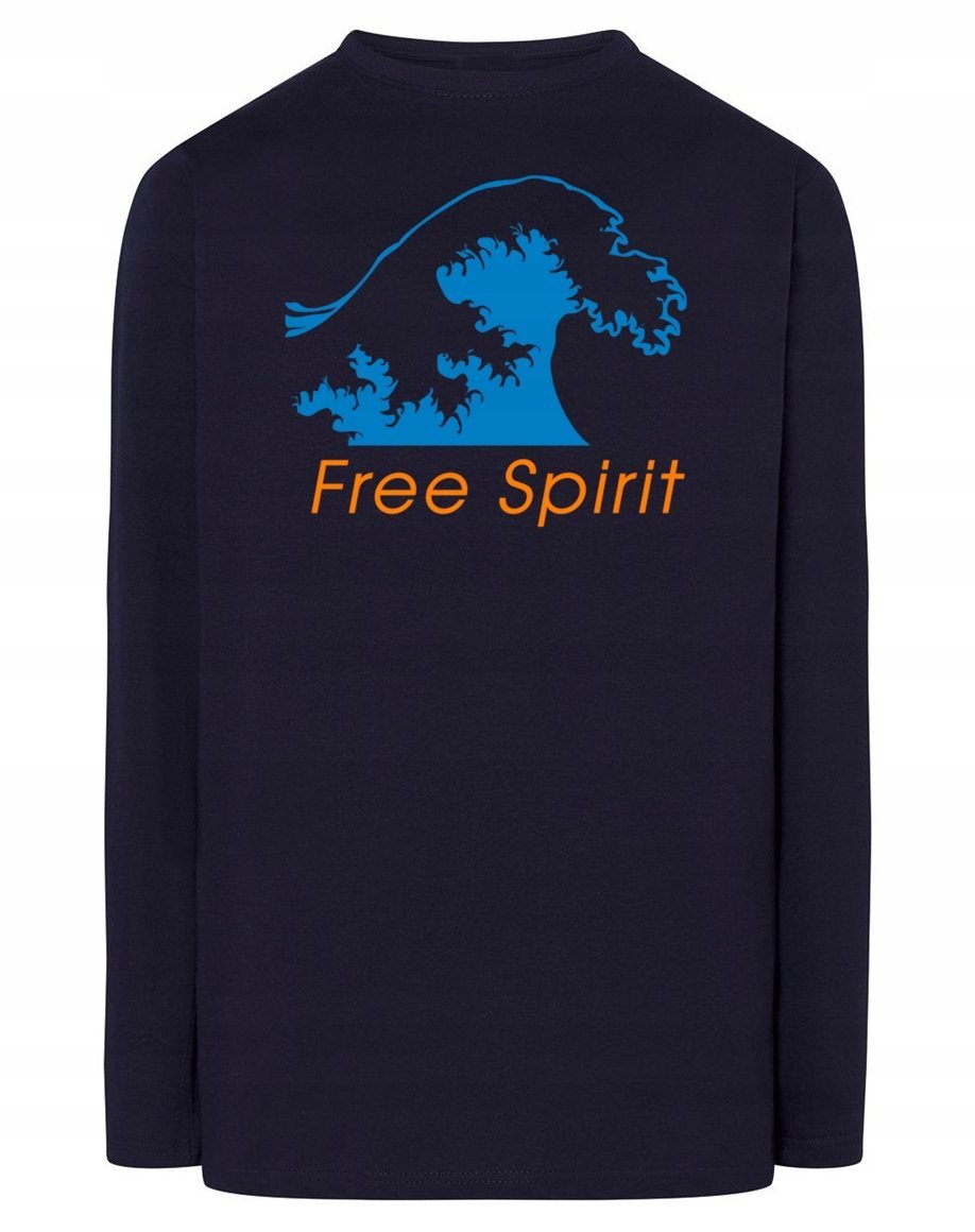 Longsleeve męski nadruk FALA Free Spirit r.4XL
