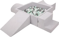 Suche baseny - KiddyMoon KiddyMoon Piankowy plac zabaw PPZP-KW30D-115 z piłeczkami jasnoszary: biały-szary-mięta basen 300/klin L/rampa L/półwałek L/schodek Zabawka plac zabaw - miniaturka - grafika 1