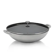 Woki - KELA-Wok żeliwny 36cm+pokrywa 4l jasnoszary Calido - miniaturka - grafika 1