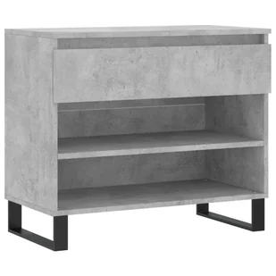 vidaXL Stojak na buty betonowy szary 70x36x60 cm materiał drewnopochodny - Szafki na buty - miniaturka - grafika 1