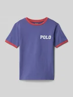 Koszulki dla chłopców - T-shirt z wyhaftowanym logo - miniaturka - grafika 1