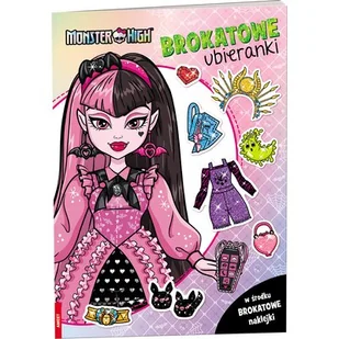 Monster High. Brokatowe ubieranki - Kolorowanki, wyklejanki - miniaturka - grafika 1