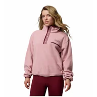 Bluzy sportowe damskie - Bluza damska Columbia Helvetia™ II Cropped Half Snap Fleece Rozmiar: S / Kolor: różowy - miniaturka - grafika 1