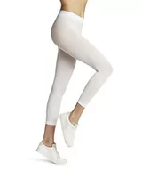 Legginsy - FALKE Kobiety Legginsy Pure Matt 50 DEN Capri W LE Półprzezroczyste 50 Den półprzezroczyste jednokolorowe 1 Para, Biały (White 2209), S - miniaturka - grafika 1