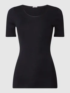 T-shirt z bawełny model ‘Cotton Seamless’ - Koszulki i topy damskie - miniaturka - grafika 1