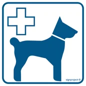 Systemy ekspozycyjne i znaki informacyjne - RE007 WETERYNARZ, PN - PŁYTA PCV 1MM; (100X100MM) - miniaturka - grafika 1