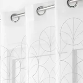 Firany - FIRANA GOTOWA NA PRZELOTKACH DO SALONU SREBRNY WZÓR FIRANKA WOAL 140x240 - miniaturka - grafika 1