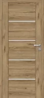 Drzwi wewnętrzne - Skrzydło pokojowe Mobi 10 bezprzylgowe 70 cm, lewe, orzech włoski - miniaturka - grafika 1