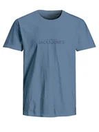 Koszulki męskie - Jack & Jones Koszulka "Avance" w kolorze niebieskim - miniaturka - grafika 1