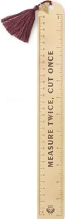 Designworks Ink Linijka Measure Twice Cut Once 30cm miedziana - Przybory szkolne - miniaturka - grafika 1