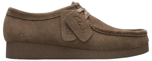 Clarks Premium Damskie trampki WallabeeEVO, oliwkowy zamsz, 44 EU, Oliwkowy zamsz, 40 EU