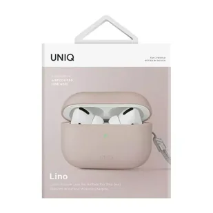 Etui ochronne na słuchawki UNIQ etui Lino AirPods Pro 2 gen Silicone różowy/blush pink - Akcesoria do słuchawek - miniaturka - grafika 5