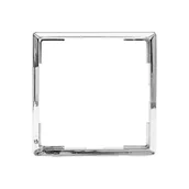 Klawisze i ramki - Polmark Ramka pojedyncza OZDOBNA CHROM do gniazd ROSA - miniaturka - grafika 1