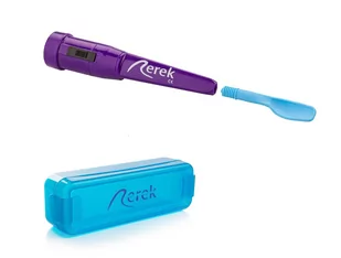 Wibrator Logopedyczny Rerek + 1 Łyżeczka Pod Język Do Wywoływania Głoski "R" - Fioletowy - Gryzaki dla dzieci - miniaturka - grafika 1