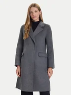 Płaszcze damskie - ViCOLO Płaszcz wełniany TF0073 Szary Regular Fit - miniaturka - grafika 1