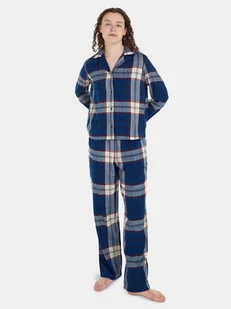 Piżama (koszula + spodnie) Tommy Hilfiger UW0UW03961 XS Granatowa (8720645402107) - Piżamy damskie - miniaturka - grafika 1