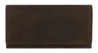 Portfele - bugatti Długi portfel damski z klapką brązowy brązowy - miniaturka - grafika 1