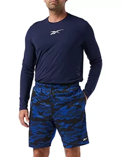 Reebok krótkie spodenki męskie Wor Comm z nadrukiem Kobalt XL - Spodenki męskie - miniaturka - grafika 1
