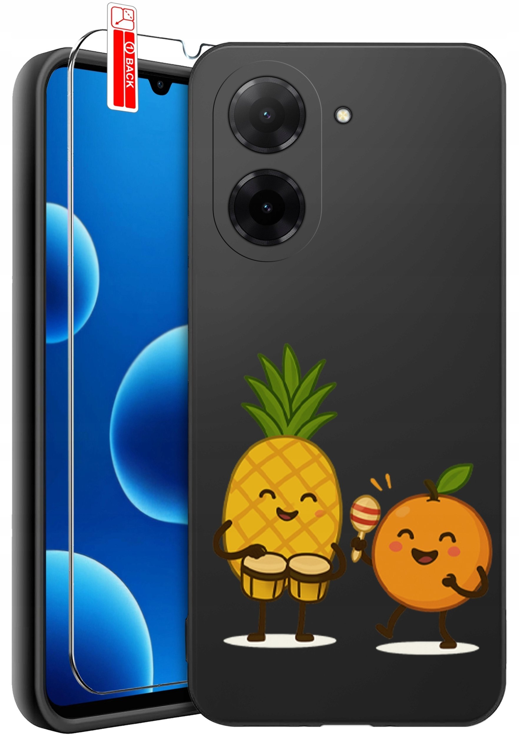 ETUI do Xiaomi Redmi A5 WZORY SILIKONOWE MATT CASE + SZKŁO 9H