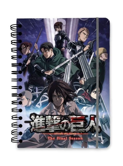 Notes A5 Attack On Titan Atak Tytanów kołozeszyt 90 kartek kropkowanych