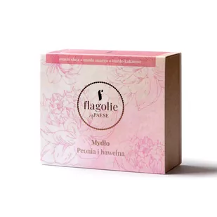 PAESE PAESE FLAGOLIE Naturalne mydło wegańskie PEONIA i BAWEŁNA 90g 21382 - Mydła - miniaturka - grafika 1