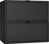 Szafki łazienkowe - Szafka pod umywalkę ELODIE DUM60 S2 czarny mat STOLKAR - miniaturka - grafika 1