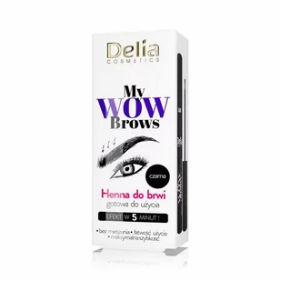 Delia Cosmetics My Wow Brows Henna do brwi - czarna 6ml - Akcesoria i kosmetyki do stylizacji brwi - miniaturka - grafika 1